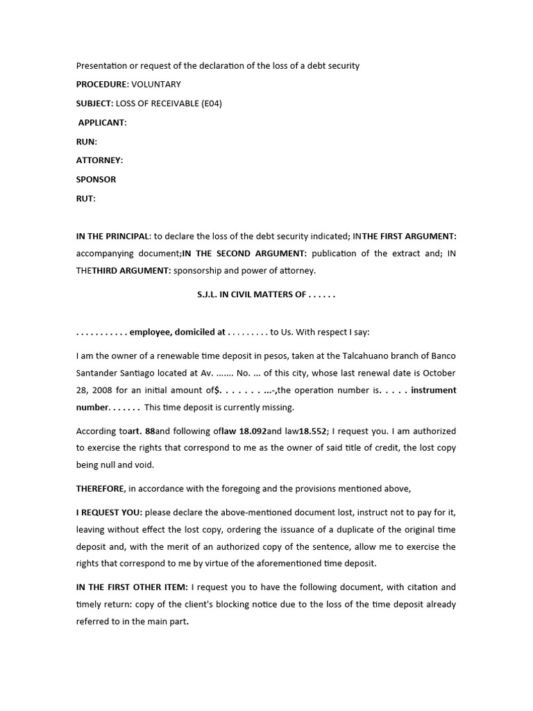 Procedure Lost Sight Voucher PDF Judgment (Law) Lawyer