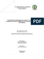 Correlação Do Relacionamento Romântico e Do Desempenho Acadêmico Dos Alunos BSIE 2-4 Da Universidade Politécnica Das Filipinas