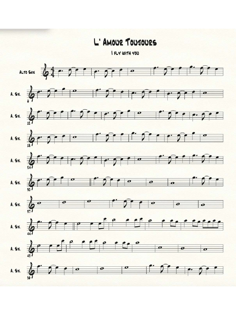 I Fly With You, Saxophone Alto | PDF