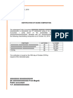 Shareholder Composition Certification Model