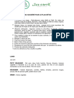 Menu Suggéré Plan de Désintoxication de 21 Jours