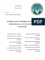 Incidencia Del Fenómeno Social en La Creación de La Ley en Materia de Antejuicio