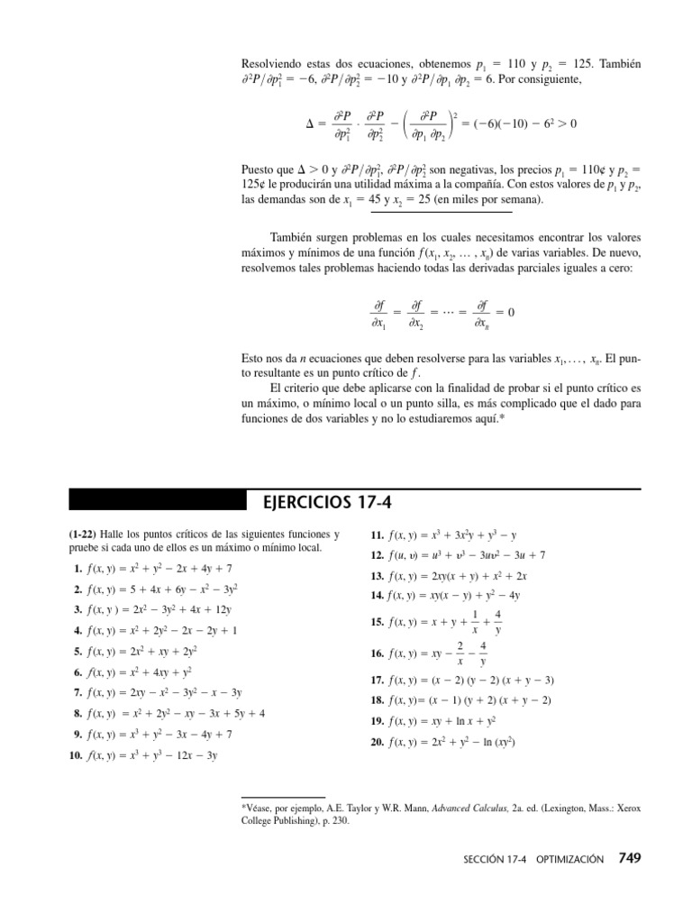 Ejercicios 3. Extremos | PDF