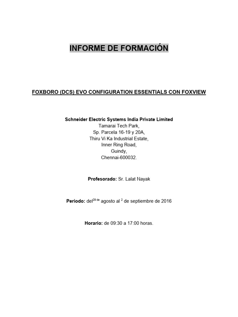 Formación en Foxboro DCS y FoxView | PDF | Software | Ingeniería de ...