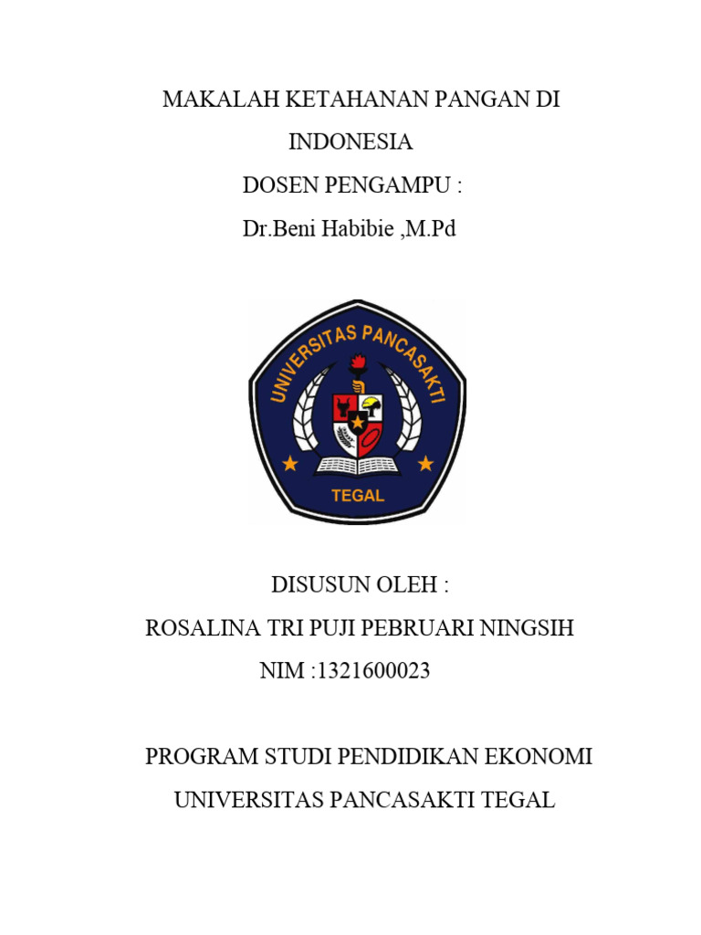 Ketahanan Pangan di Indonesia: Strategi dan Tantangan | PDF