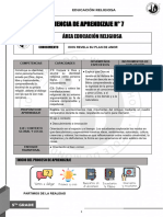 Experiencia 7 Separata 2022 Religion 7TH 2do Trim