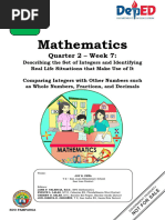 Math - Gr6 - Q2 - Week 07 - Describing The Set of Integers and Identify Real Life Situations That Make Use of It