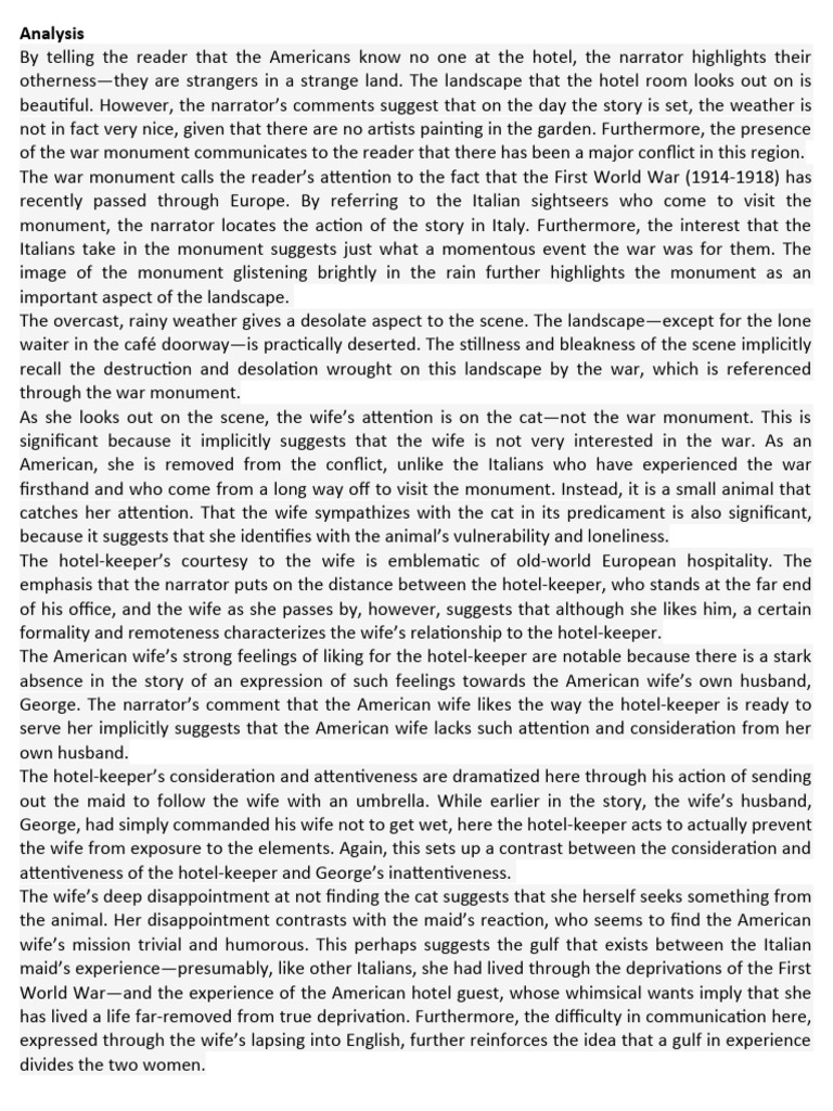Cat in the rain themes pdf gender role gender