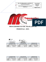 Procedimiento de Transporte de Personal MC 2022