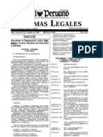 Decreto Supremo 007-98-SA To Vigil An CIA y Control Sanitario Alimentos