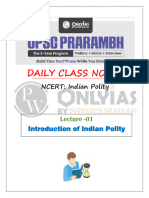 Polity 01 - Daily Class Notes - UPSC Prarambh 2026