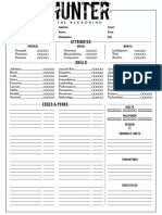 Hunter 5thedition Minimalist 2-Page Interactive