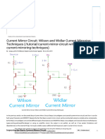 Current Mirror Circuit - Wilson and Widlar Current Mirroring Techniques