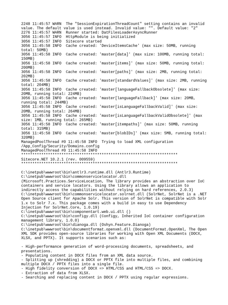 Log 20231012 114556 | PDF | Cache (Computing) | Language Integrated Query