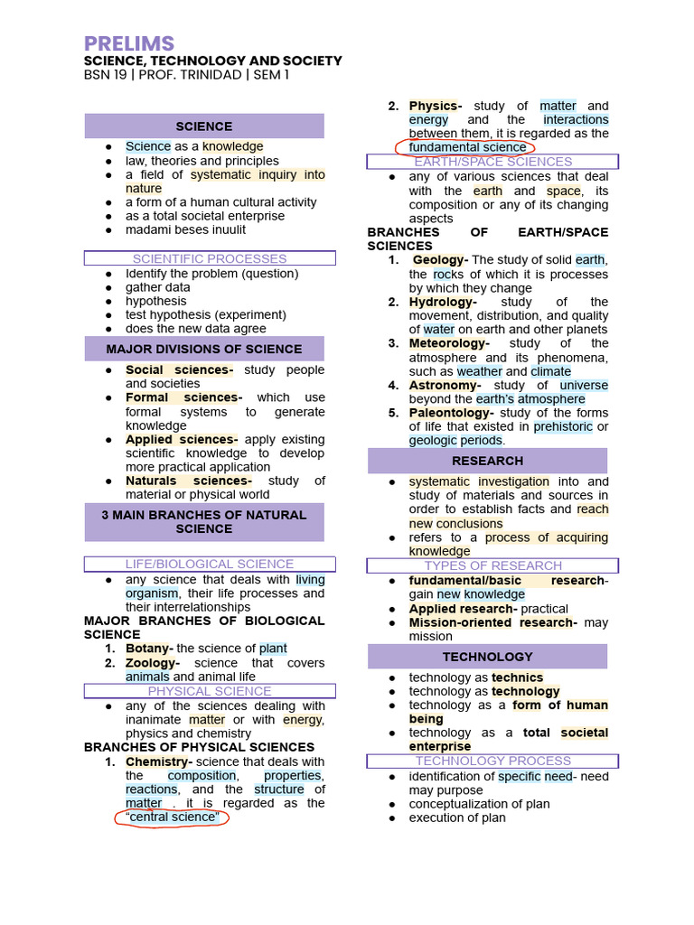 Stas Prelims 1 | PDF | Science & Mathematics