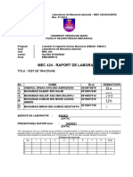 Raport de Laborator Experimentul de Tensire