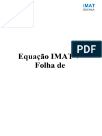 Folha de Referências Das Fórmulas IMAT