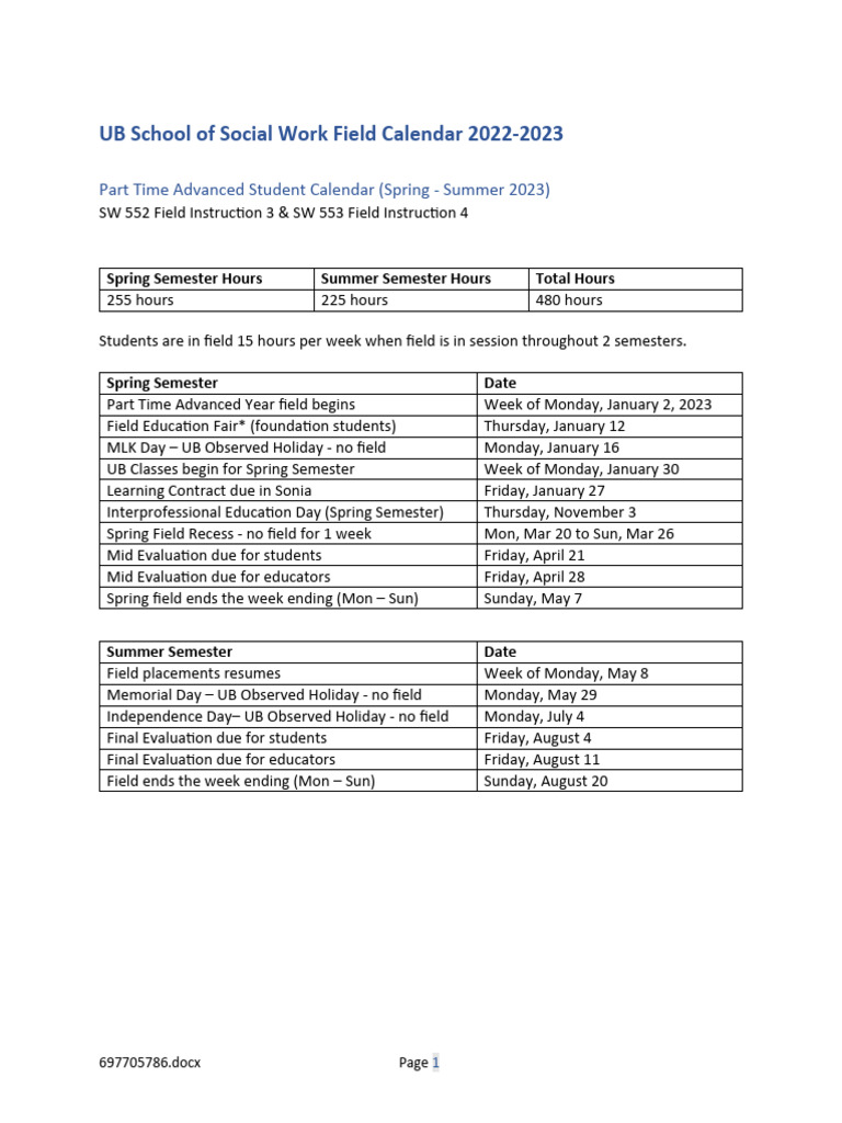 Ub Msw Field Calendar Davine Merilee