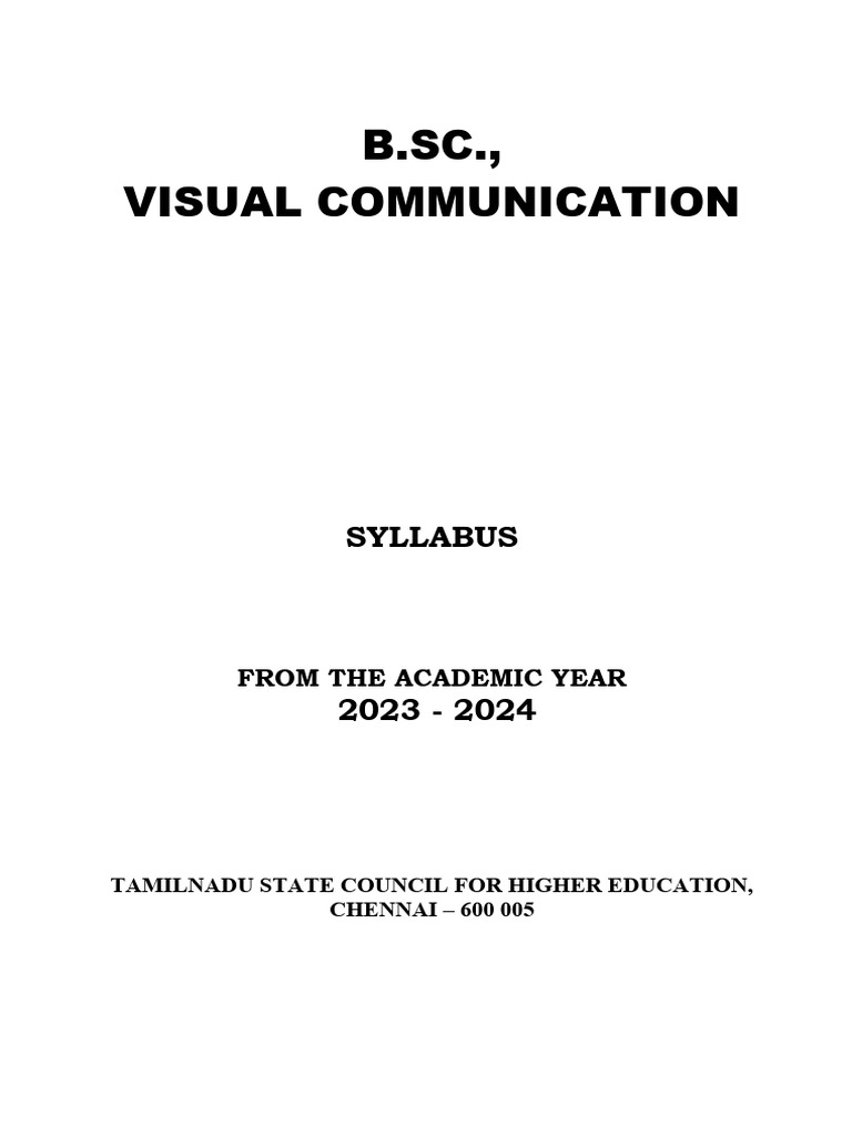 B.Sc. Visual Communication | PDF | Communication | Graphic Design
