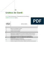 Gráfico de Gantt Do Modelo de Atividade