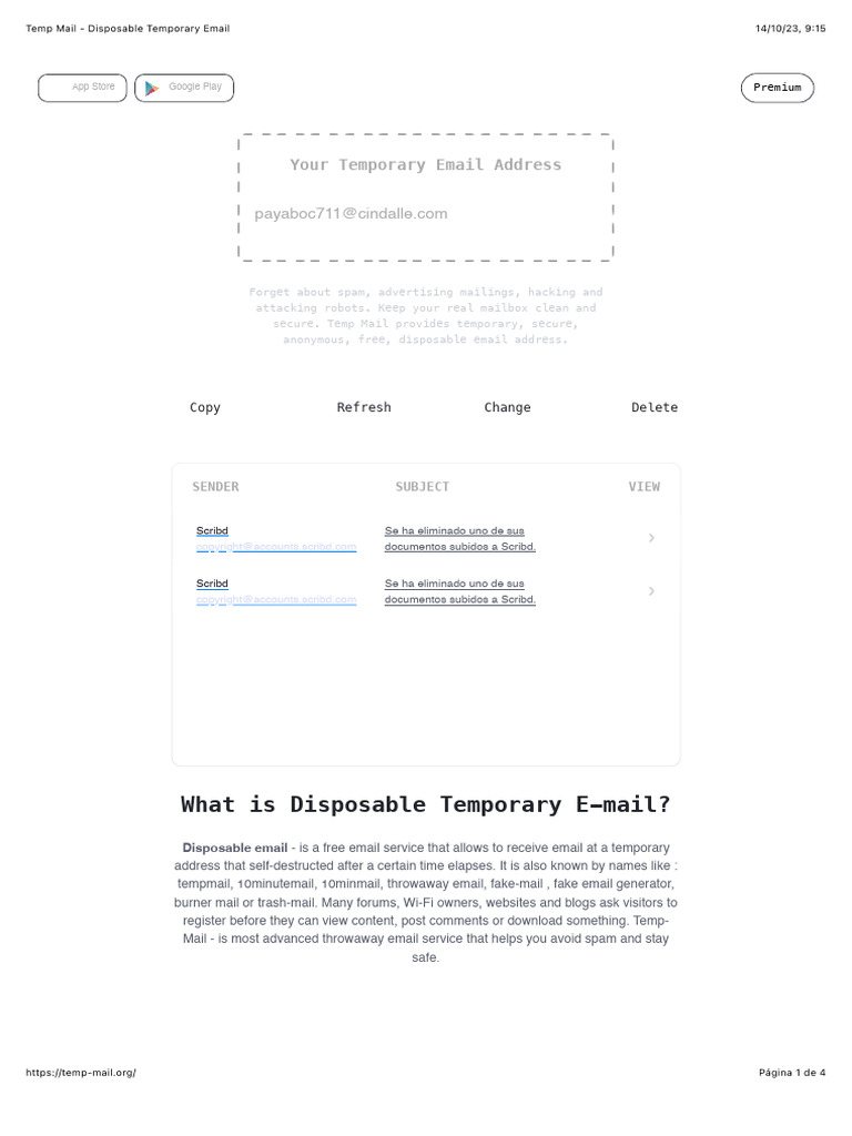 Temp Mail Disposable Temporary Email PDF