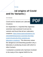 Unnatural Origins of Covid and Its Variants