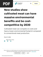 New Studies Show Cultivated Meat Can Benefit Climate and Be Cost-Competitive by 2030 - The Good Food Institute