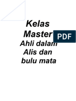 Panduan Kelas Master Ahli Alis Dan Bulu Mata