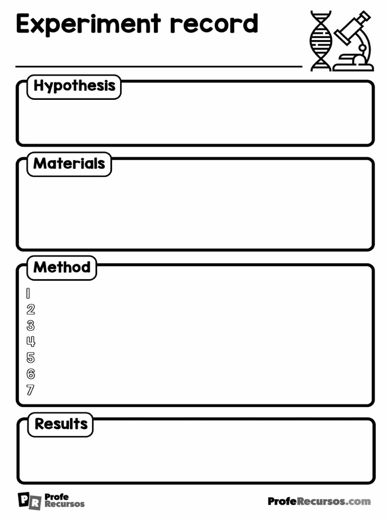 Experiment Record TEMPLATE PDF