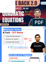 Quadratic Equations #BB2.0
