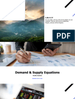 Demand Supply Equations