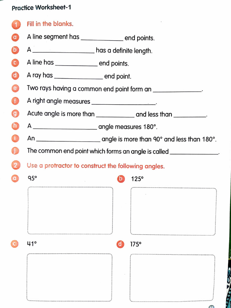 Class 5 Maths Angles And Triangles Practice Questions Pdf