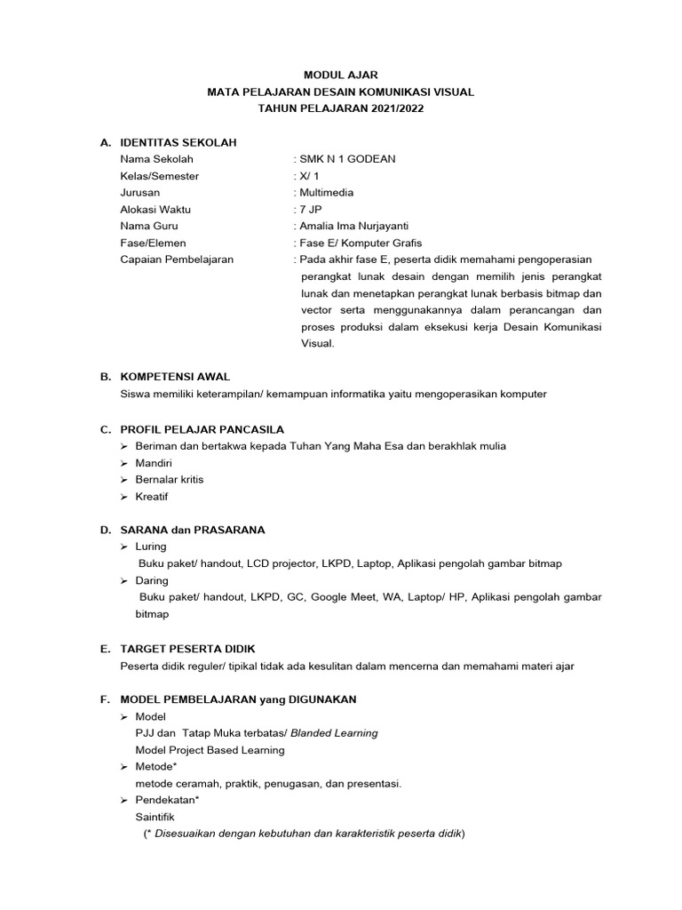 Modul Dasar Dkv Amalia Komp Grafis Pdf