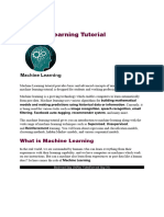 Machine Learning Tutorial