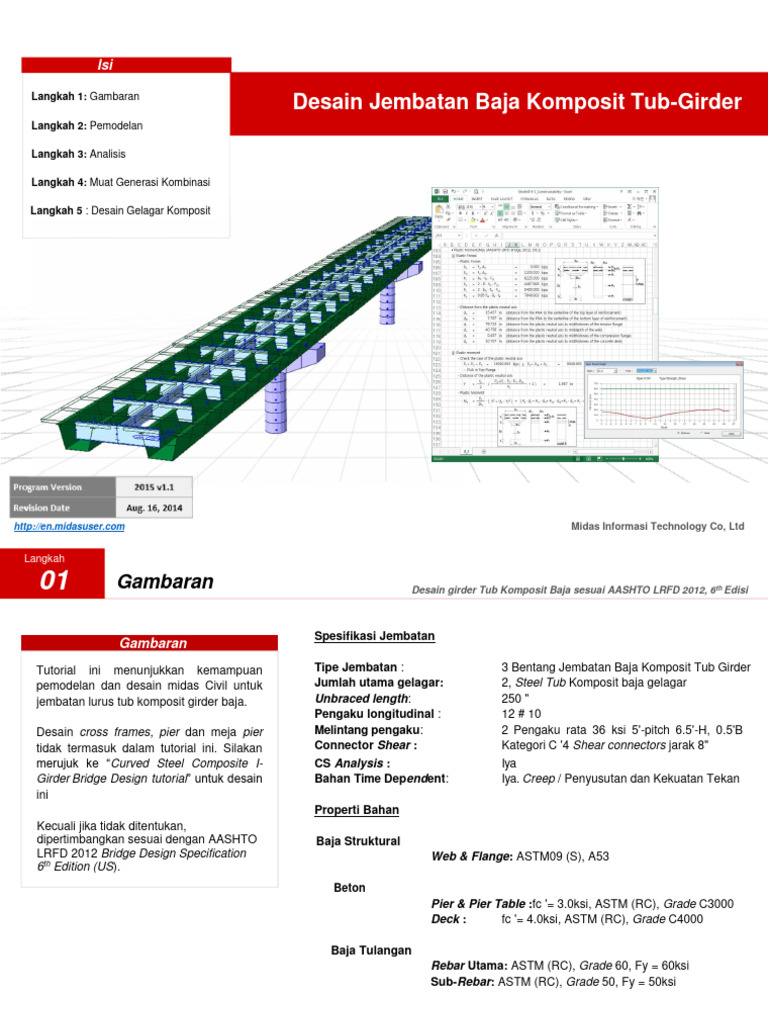 App24 Desain Jembatan Baja Komposit Tub Girder Pdf