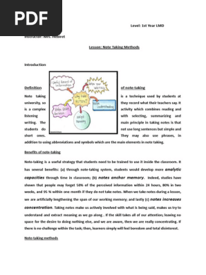 note taking methods