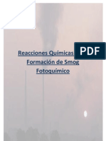 Formación de Smog Fotoquímico: Reacciones Químicas