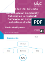 Trabajo de Final de Grado Contaminación Ambiental y Fertilidad en La Ciudad de Barcelona: Un Estudio de Cohortes Multicéntrico