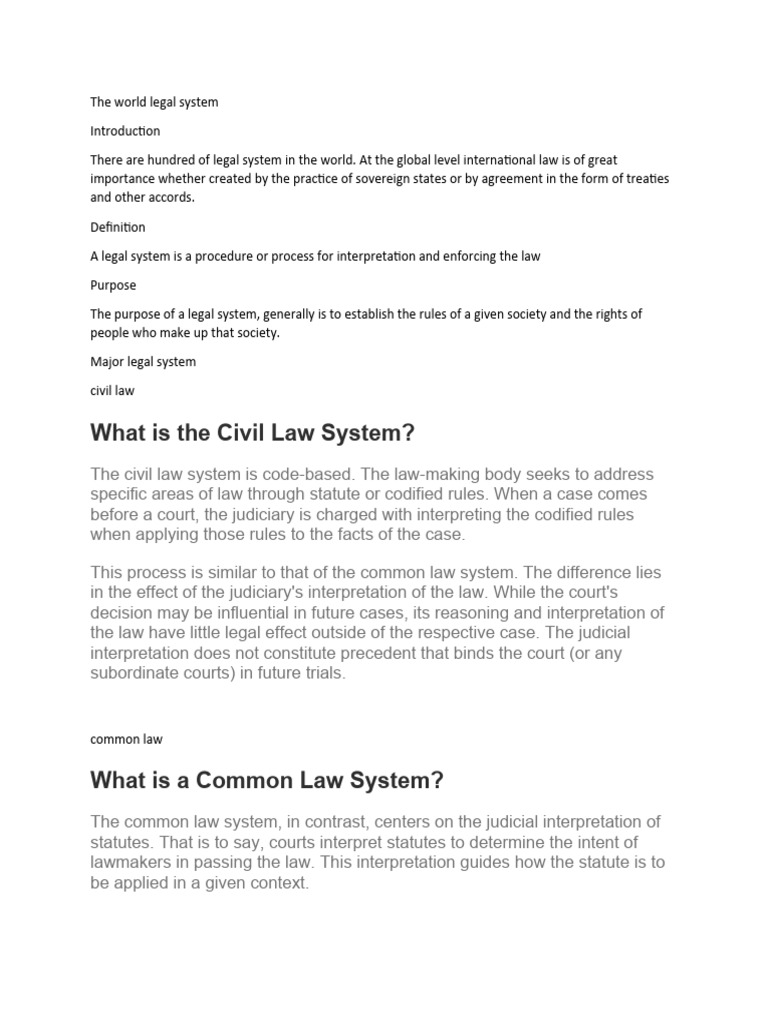 The World Legal System PDF