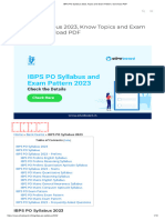 IBPS PO Syllabus Exam Pattern PDF