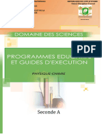 Programme Educatif Et Guide D'exécution 2nde A