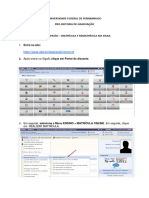 Estudante - Orientacao para Fazer Matricula e Rematricula No Sigaa