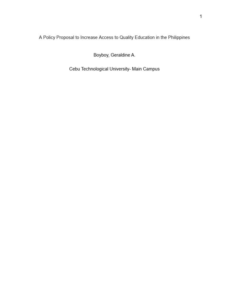 Quality Education In The Philippines Ppt