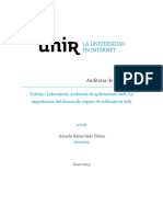 Auditoría de Aplicaciones Web. La Importancia Del Desarrollo Seguro de Software en Web