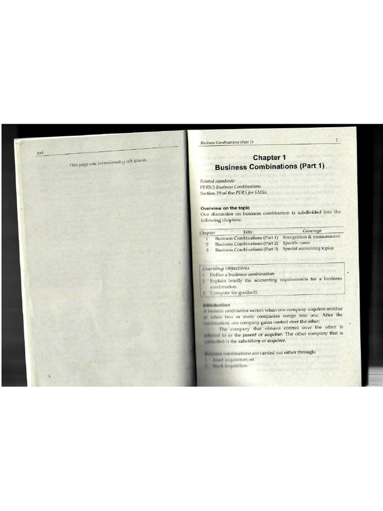 Accounting For Business Combination Chapter 1 & 2 0001 PDF