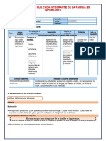 Reconocemos Que Cada Integrante de La Familia Es Importante: 1. Datos Informativos