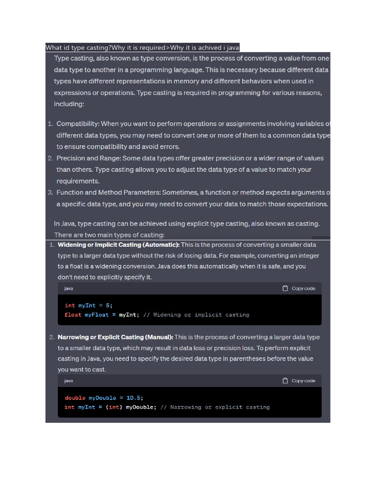 Same Java Question Paper With Answers | PDF