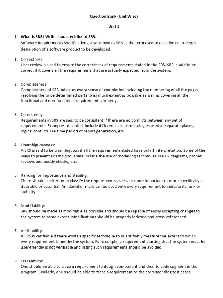 Important Software Engineering Questions | PDF | Software Testing | Six ...