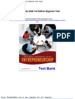 Entrepreneurship 2008 1st Edition Bygrave Test Bank Download