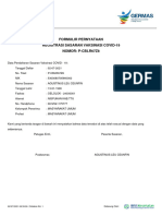 Formulir Pernyataan Registrasi Sasaran Vaksinasi Covid-19 Nomor: P-Cblr67Z8